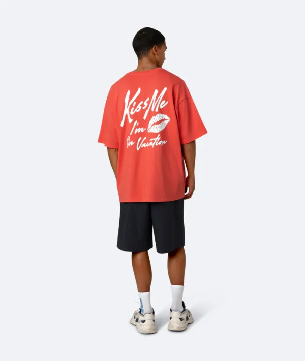 T-shirt Kiss Me Corallo - Image 3